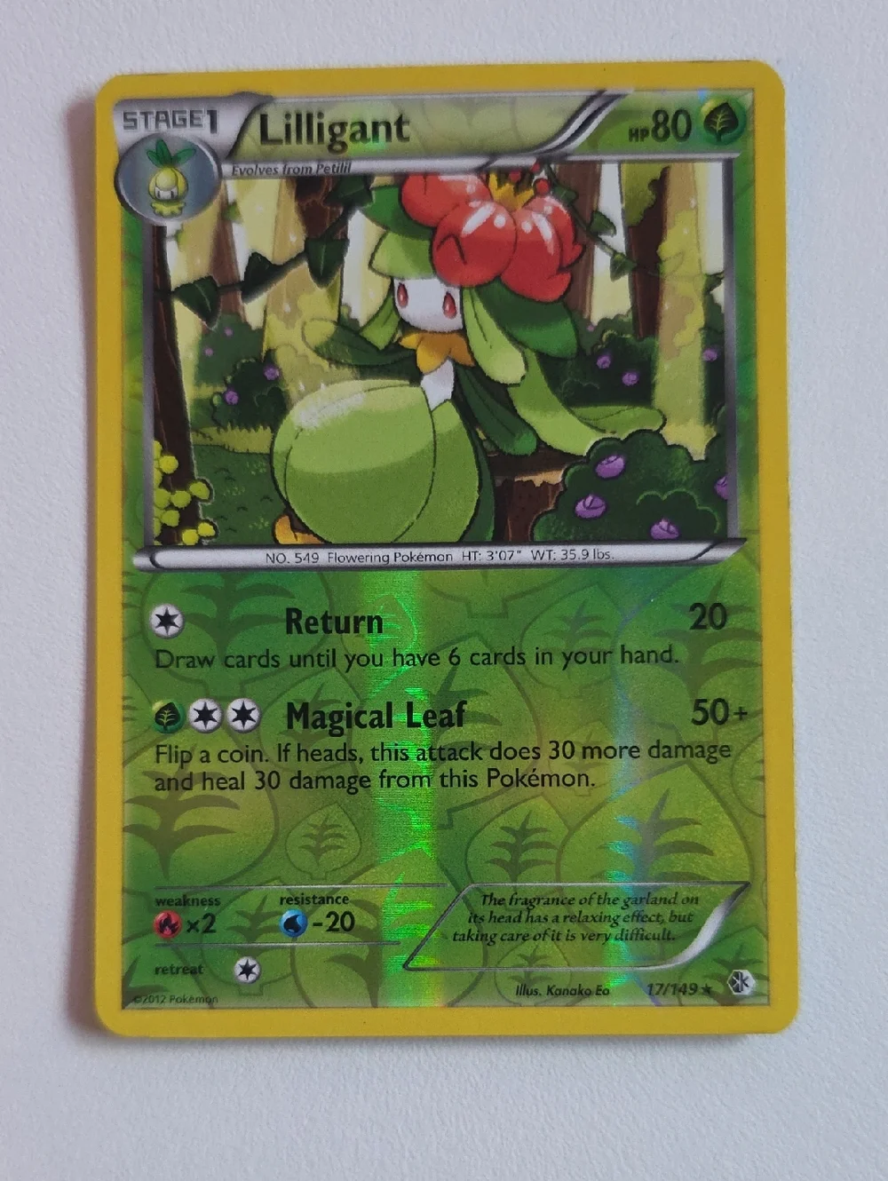 Pokemon Petilil And Lilligant Card